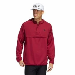ADIDAS Anorak 1/2 Zip Pullover -Golf Sales Store adidas anorak 1 2 zip pullover legacy burgundy 01 45690.1676580204