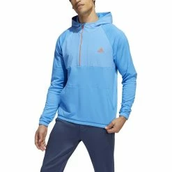 ADIDAS Fleece Anorak 1/4 Zip -Golf Sales Store adidas fleece anorak 1 4 zip pulse blue 01 29474.1673901358