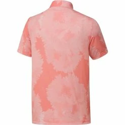 ADIDAS Flower Mesh Polo -Golf Sales Store adidas flower mesh polo coral fusion white 02 63368.1679064483