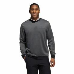 ADIDAS Go-To Crewneck Pullover 27 ADIDAS Go-To Crewneck Pullover -Golf Sales Store adidas go to crewneck pullover black grey six 01 73291.1676597076