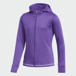 ADIDAS Junior Girls Novelty Hoodie -Golf Sales Store adidas junior girls novelty hoodie active purple 01 91480.1631897470