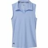 ADIDAS Junior Girls Spacedye Sleeveless Polos -Golf Sales Store adidas junior girls spacedye sleeveless polo glow blue 01 33609.1634925075