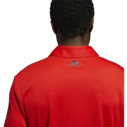 ADIDAS Ultimate365 USA Golf Solid Polo -Golf Sales Store adidas ultimate 365 usa golf solid polo red 05 37814.1659043263