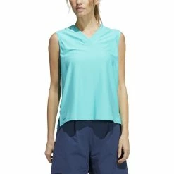 ADIDAS Women's Go-To Sleeveless Polo -Golf Sales Store adidas womens go to sleeveless polo semi mint rush 01 63464.1647972106