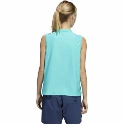 ADIDAS Women's Go-To Sleeveless Polo -Golf Sales Store adidas womens go to sleeveless polo semi mint rush 02 73340.1647972106