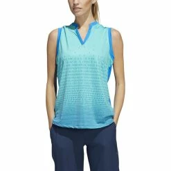 ADIDAS Women's Gradient Sleeveless Polo -Golf Sales Store adidas womens gradient sleeveless polo blue rush 01 44395.1647972220