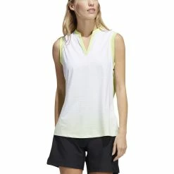 ADIDAS Women's Gradient Sleeveless Polo -Golf Sales Store adidas womens gradient sleeveless polo pulse lime 01 52435.1647972220