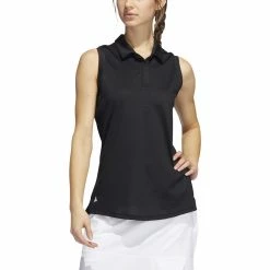 ADIDAS Women's Primeblue Ottoman Stripe Sleeveless Polo -Golf Sales Store adidas womens primeblue ottoman stripe sleeveless polo black 01 84060.1647972767