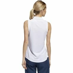 ADIDAS Women's Primeblue Ottoman Stripe Sleeveless Polo -Golf Sales Store adidas womens primeblue ottoman stripe sleeveless polo white 02 61424.1647972767