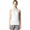 ADIDAS Women's Printed Sport Mesh Sleeveless Polo -Golf Sales Store adidas womens printed sport mesh sleeveless polo white trace grey 01 74509.1633461092