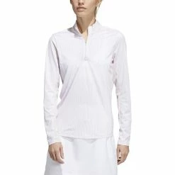 ADIDAS Women's Printed Sun Protection 1/4 Zip -Golf Sales Store adidas womens printed sun protection 1 4 zip almost pink 01 98515.1676596244