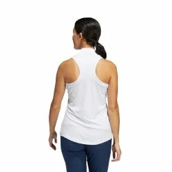 ADIDAS Women's Racerback Sleeveless Polo -Golf Sales Store adidas womens racerback sleeveless polo white 03 25517.1676590397