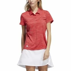 ADIDAS Women's Space-Dyed Polo -Golf Sales Store adidas womens space dyed polo collegiate red white 01 79407.1647973321