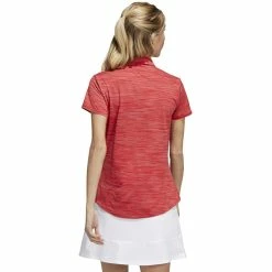 ADIDAS Women's Space-Dyed Polo -Golf Sales Store adidas womens space dyed polo collegiate red white 02 40051.1647973321