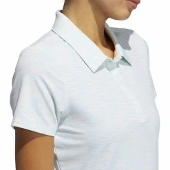 ADIDAS Women's Spacedye Polo -Golf Sales Store adidas womens spacedye polo white acid mint 03 72786.1631905137