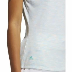 ADIDAS Women's Spacedye Polo -Golf Sales Store adidas womens spacedye polo white acid mint 04 43100.1631905137