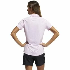 ADIDAS Women's Spacedye Polo -Golf Sales Store adidas womens spacedye polo white screaming pink 02 79016.1631905137