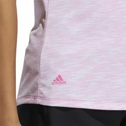 ADIDAS Women's Spacedye Polo -Golf Sales Store adidas womens spacedye polo white screaming pink 04 83898.1631905137