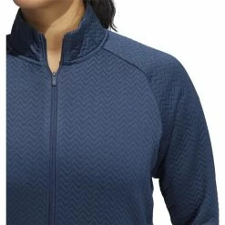 ADIDAS Women's Textured Layer Jacket -Golf Sales Store adidas womens textured layer jacket crew navy 04 69575.1633102078