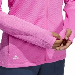 ADIDAS Women's Textured Layer Jacket -Golf Sales Store adidas womens textured layer jacket screaming pink 03 15010.1633102078