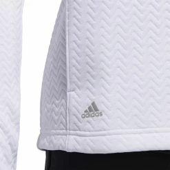 ADIDAS Women's Textured Layer Jacket -Golf Sales Store adidas womens textured layer jacket white 04 19844.1633102078