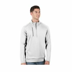 Antigua Generation Pullover -Golf Sales Store antigua generation pullover white silver 01 39317.1645209308