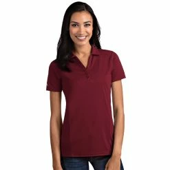 Antigua Women's Tribute Polo -Golf Sales Store antigua womens tribute polo cabernet 01 26849.1653919109