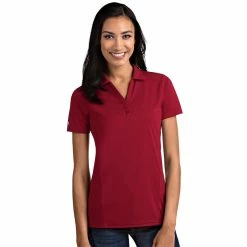 Antigua Women's Tribute Polo -Golf Sales Store antigua womens tribute polo dark red 01 77398.1653919109