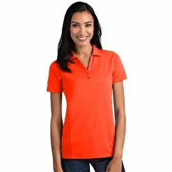 Antigua Women's Tribute Polo -Golf Sales Store antigua womens tribute polo mango 01 84389.1653919109