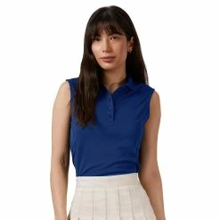 Antigua Women's Tribute Sleeveless Polo -Golf Sales Store antigua womens tribute sleeveless polo dark royal 01 50836.1676595061