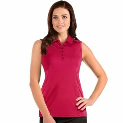 Antigua Women's Tribute Sleeveless Polo -Golf Sales Store antigua womens tribute sleeveless polo persia 01 35553.1676581357