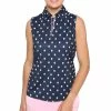 BELYN KEY Women's Zip Keystone Sleeveless Polo -Golf Sales Store belyn key womens zip keystone sleeveless polo golf ball print 01 54389.1651246397