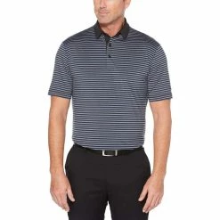 Callaway 3-Color Stripe Polo -Golf Sales Store callaway 3 color stripe polo caviar 01 68942.1676585256
