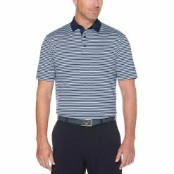 Callaway 3-Color Stripe Polo -Golf Sales Store callaway 3 color stripe polo medieval blue 01 67736.1676576368