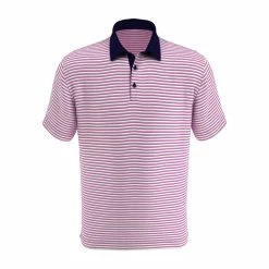 Callaway 3-Color Stripe Polo -Golf Sales Store callaway 3 color stripe polo pink sunset 01 15324.1676598889