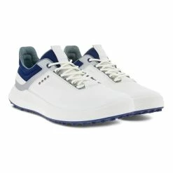 ECCO Men's Core Golf Shoes -Golf Sales Store ecco core golf shoes white silver metallic blue depths 06 33377.1665151989