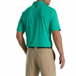 FootJoy 18 Holes Print Lisle Self Collar Polo -Golf Sales Store footjoy 18 holes print lisle self collar polo sea green 02 41491.1673903459