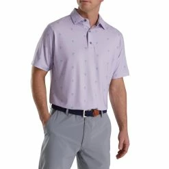 FootJoy Cactus Print Lisle Self Collar Polo -Golf Sales Store footjoy cactus print lisle self collar polo dusty purple 01 02241.1673900441