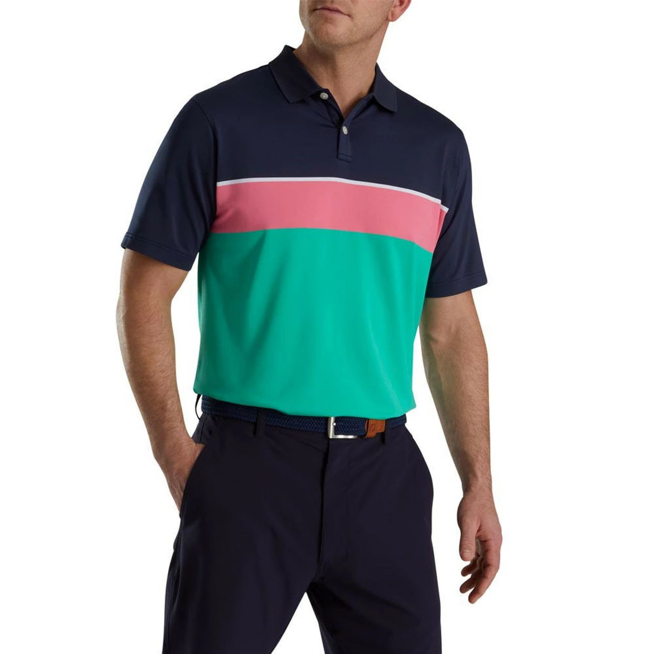FootJoy Color Theory Lisle Knit Collar Polo