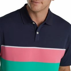 FootJoy Color Theory Lisle Knit Collar Polo -Golf Sales Store footjoy color theory lisle knit collar polo watermelon white 03 14947.1673903525
