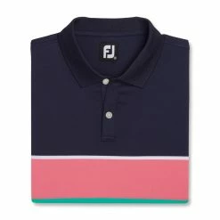 FootJoy Color Theory Lisle Knit Collar Polo -Golf Sales Store footjoy color theory lisle knit collar polo watermelon white 04 08101.1673900693