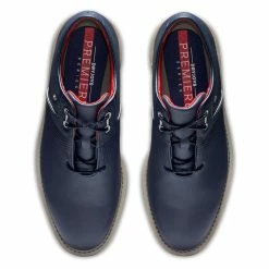 FootJoy Men's DryJoys Premiere Series Flint Golf Shoes -Golf Sales Store footjoy dryjoys premiere series flint golf shoes navy red 03 88706.1668002454