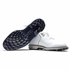FootJoy Men's DryJoys Premiere Series Flint Golf Shoes -Golf Sales Store footjoy dryjoys premiere series flint golf shoes white navy 06 31602.1668002454