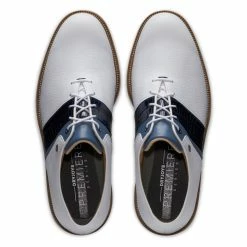FootJoy Men's DryJoys Premiere Series Packard Golf Shoes -Golf Sales Store footjoy dryjoys premiere series packard golf shoes white navy 03 48012.1676576792