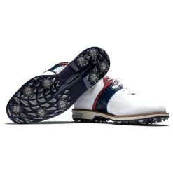 FootJoy Men's DryJoys Premiere Series Packard Golf Shoes -Golf Sales Store footjoy dryjoys premiere series packard golf shoes white navy red 06 02132.1676576786