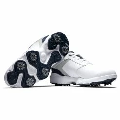 FootJoy Men's EComfort Closeout Golf Shoes -Golf Sales Store footjoy ecomfort golf shoes white grey navy 06 54715.1659041892