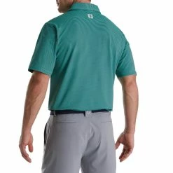 FootJoy Feeder Stripe Mix Stretch Pique Self Collar Polo -Golf Sales Store footjoy feeder stripe mix stretch pique self collar polo navy sea green 02 93801.1673903805
