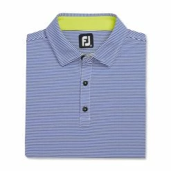 FootJoy Feeder Stripe Mix Stretch Pique Self Collar Polo -Golf Sales Store footjoy feeder stripe mix stretch pique self collar polo ocean white 04 27714.1673906136
