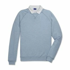 FootJoy French Terry Crewneck -Golf Sales Store footjoy french terry crewneck dove grey heather 04 90327.1673904536