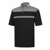FootJoy Heather Color Block Lisle Self Collar Polo -Golf Sales Store footjoy heather color block lisle self collar polo black heather charcoal white 01 53044.1632428232